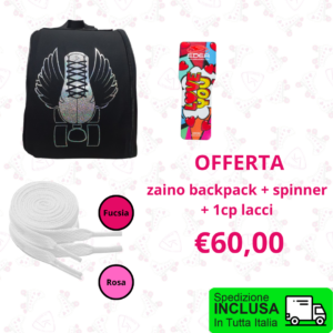 Offerta zaino backpack + spinner + lacci