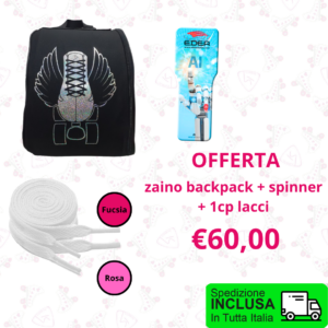 Offerta zaino backpack + spinner + lacci