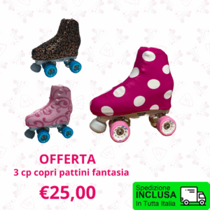 Offerta Tre copri pattini fantasia