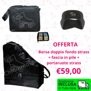 Offerta borsa doppio fonndo + fascia + portaruote