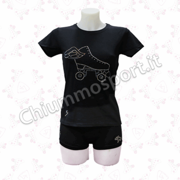 Maglietta pattino strass - immagine 3
